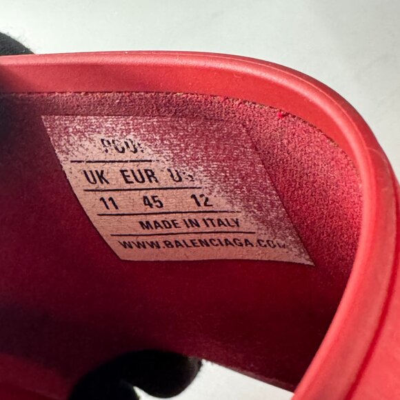 BALENCIAGA Men's Pool Slides in Red, Size US 12 - Picture 15 of 15